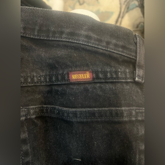 Rustler Black Jeans  Straight Fit 32x32 - Picture 3 of 4